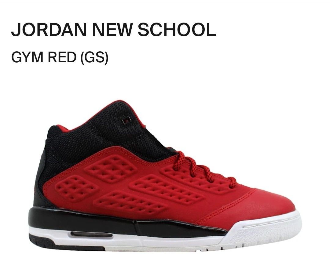Jordan New School GYM RED GYM BLACK WHITE ROUGE GYM NOIR BLANC