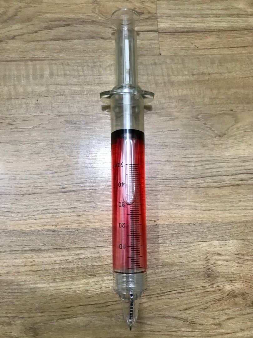 Jumbo syringe ballpen, Hobbies & Toys, Stationary & Craft, Stationery