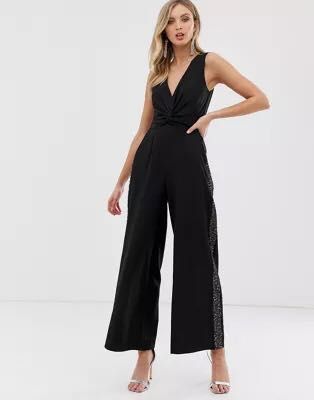 Little Mistress All Over Contrast Jumpsuit 5oceanos