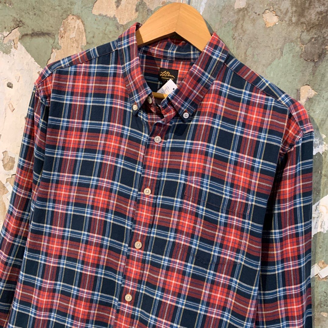 Vtg LL Bean USA flannel shirt, Men's Fashion, Tops & Sets, Formal