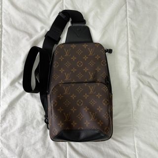 Louis Vuitton, Bags, Louis Vuitton Avenue Sling Mens Monogram Bag M45897  Virgil Leather Black Matte