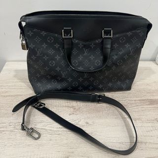 Louis Vuitton Explorer M40566 Monogram Eclipse Canvas Briefcase Handbag  Black JP