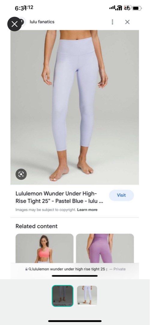 Lululemon Wunder Under High-Rise Tight 25 *Luxtreme - Grey Sage - lulu  fanatics