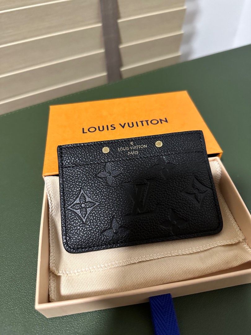 Auth LOUIS VUITTON Card Holder Monogram Empreinte Leather M69171