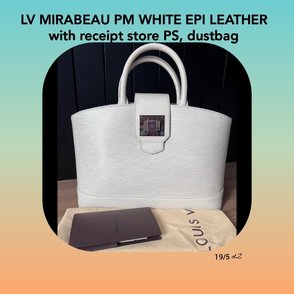 LOUIS VUITTON Mirabeau PM Epi Leather Tote Bag Black