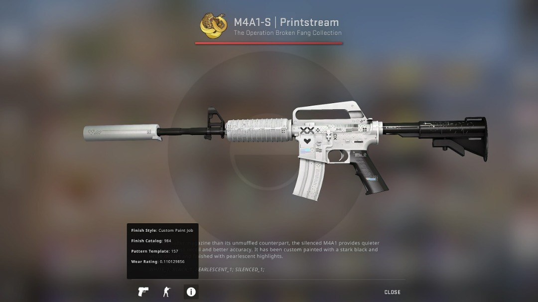 M4A1S PrintStream CSGO SKINS KNIVES (MW), Video Gaming, Gaming Accessories, InGame Products on