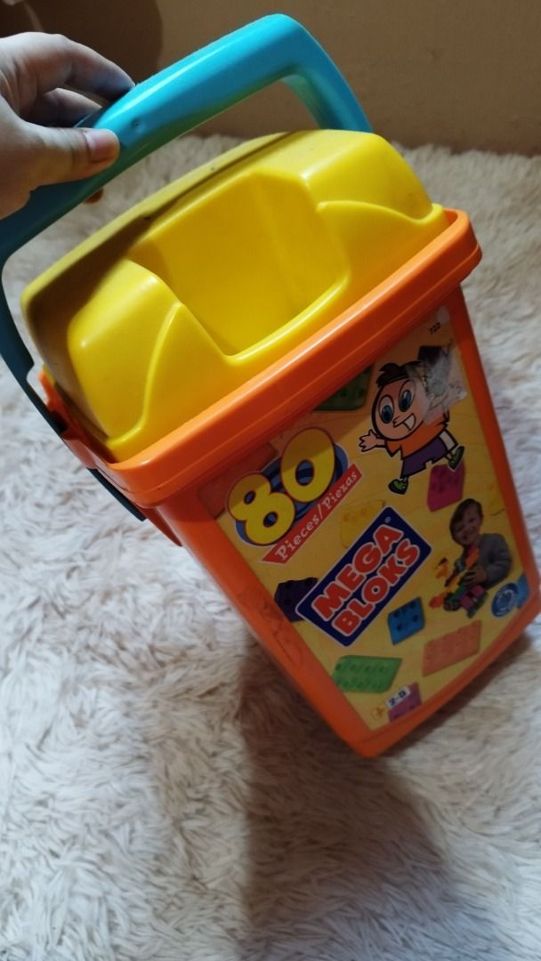 Mega BIG Blocks with Bucket Container (Category: Lego & Building Sets) located in Legazpi City. Submitted by kissandtellcloset (Listing ID 1232682978, Image 3). Description: ☀️ great for small hands ☀️ build towers and houses ☀️ haggling allowed.