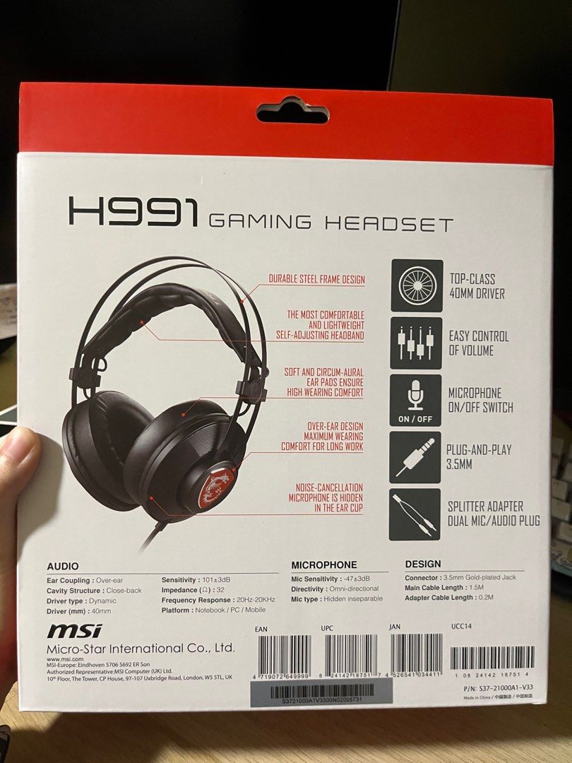 MSI H991 Gaming Headset65561624083585111