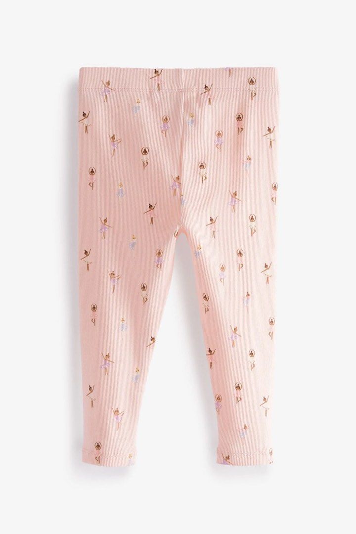 Next UK Pale Pink Ballerina Ribbed Legging