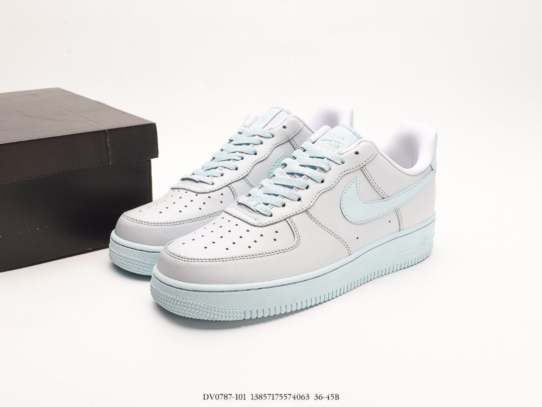 grey and light blue nike shoes