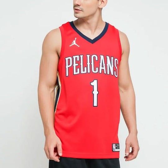 Unisex Jordan Brand Zion Williamson Red New Orleans Pelicans Swingman Jersey - Statement Edition
