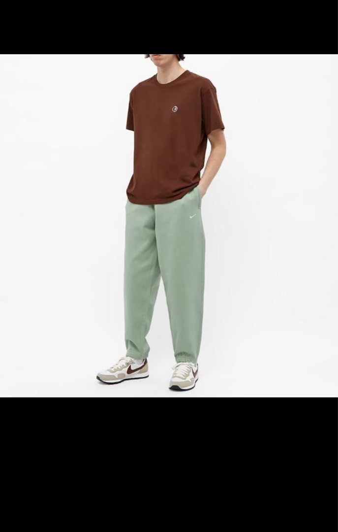 Nike Nrg Sage Green solo swoosh sweatpants, Men's Fashion, Bottoms, Joggers  on Carousell