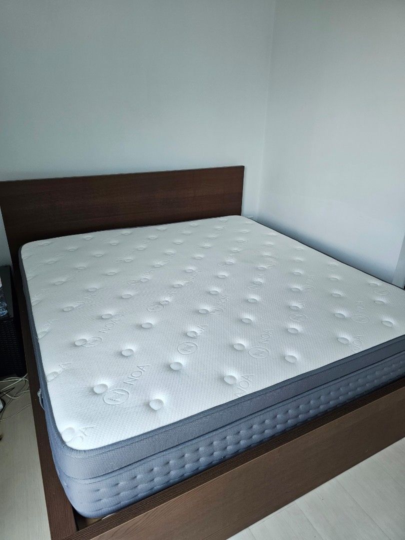 NOA King size mattress and bedframe, Furniture & Home Living, Furniture