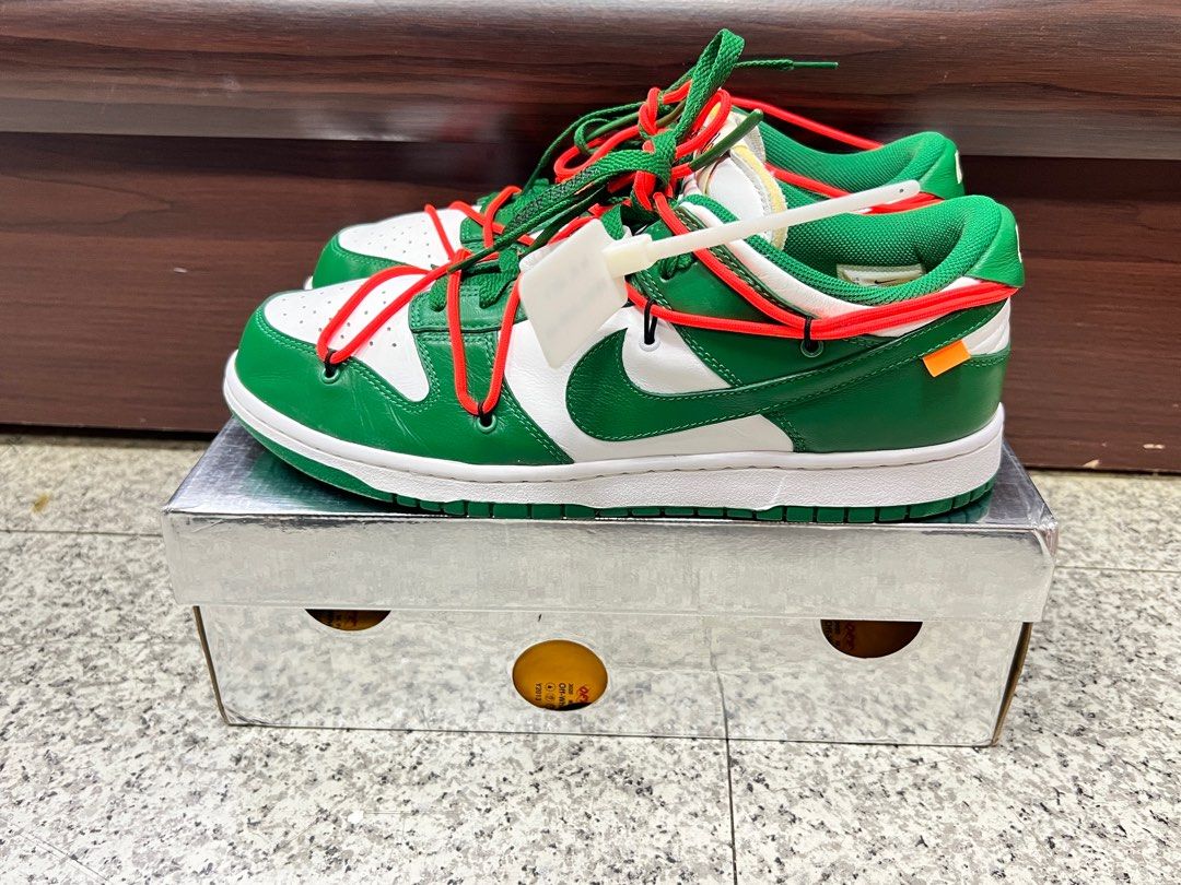 Off White X Nike Dunk low “pine green” 白綠, 他的時尚, 鞋, 休閒鞋