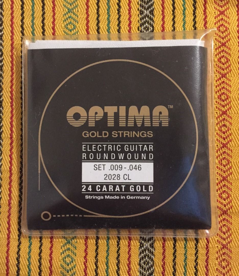 OPTIMA Electric Guitar Roundwound Gold Strings, Hobbies & Toys, Music