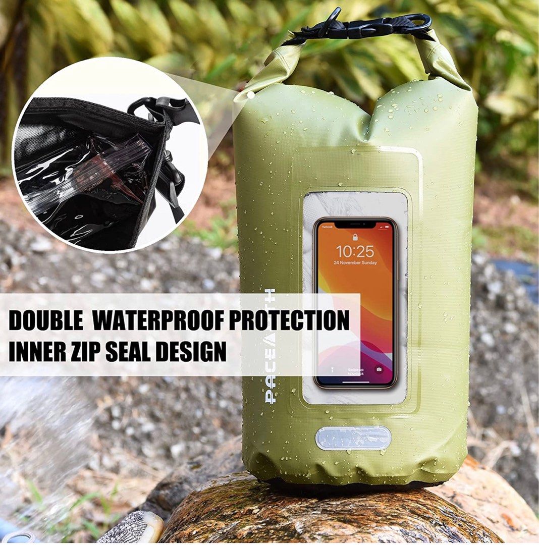 Floating Dry Bags Waterproof with Inner Transparent Phone Bag, 10L