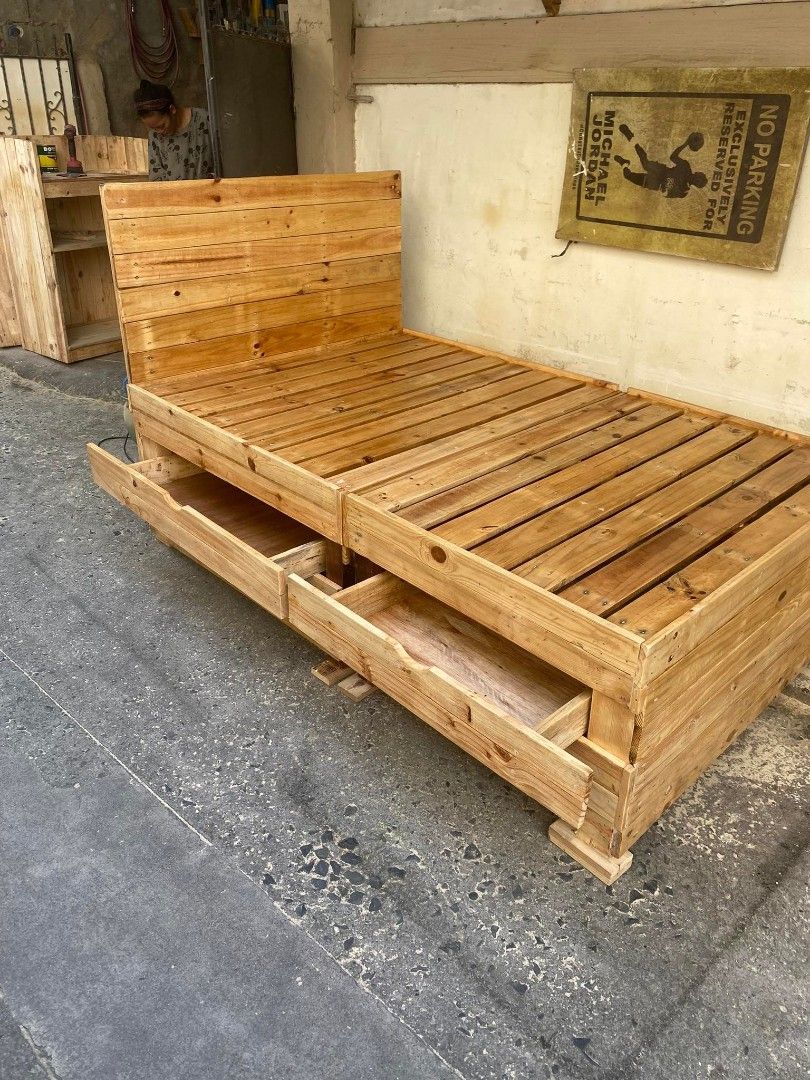 palochina bed frame (customize height) on Carousell