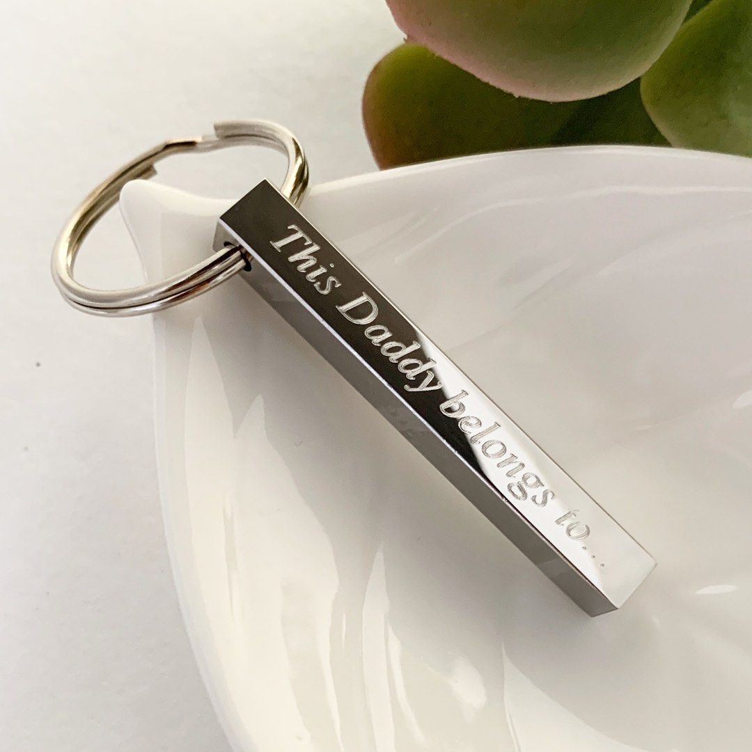 Personalised Father s Day gift Personalised keychain name keychain