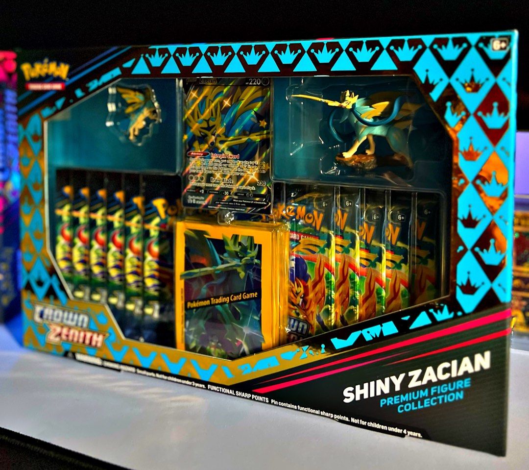 Pokemon Crown Zenith Premium Figure Collection 6-Box Case (Shiny Zamazenta  / Shiny Zacian)