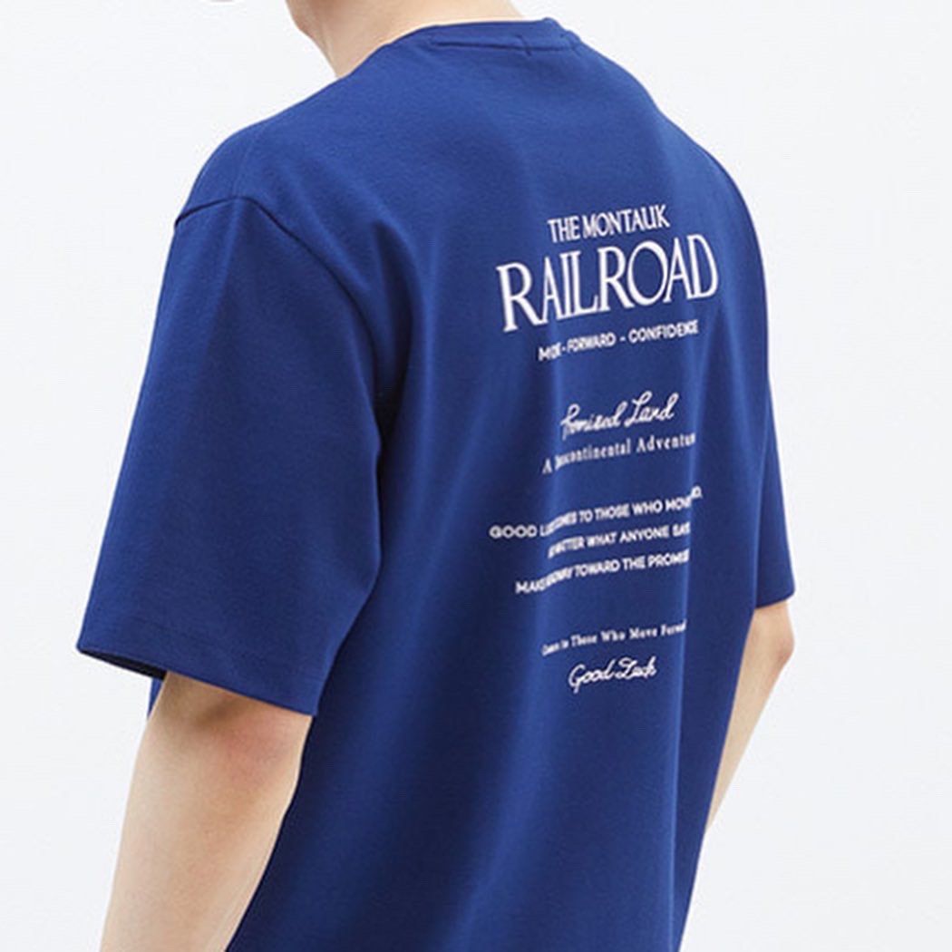 [PRE-ORDER] SPAO Modern Lettering T-shirt (Blue), Men's Fashion, Tops ...