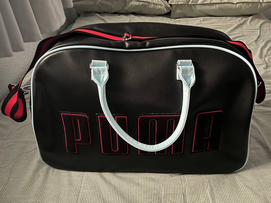 Puma leather duffle bag top