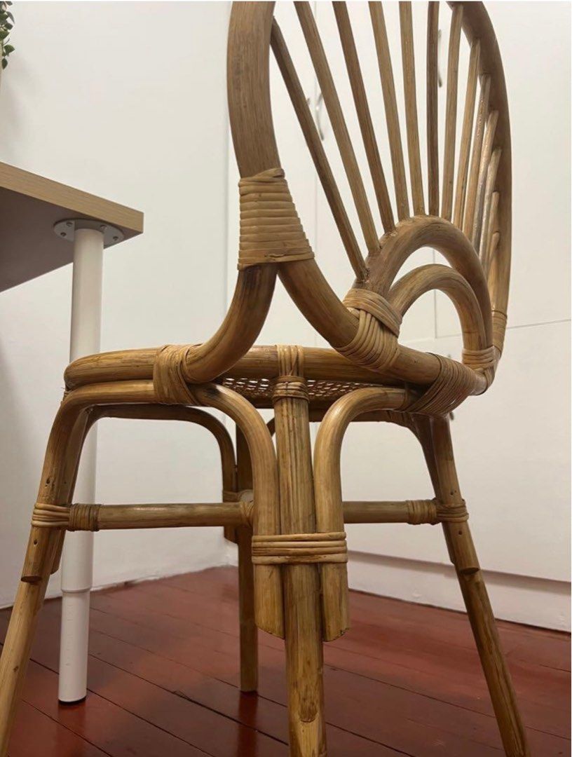 Rattan Desk Chair on Carousell