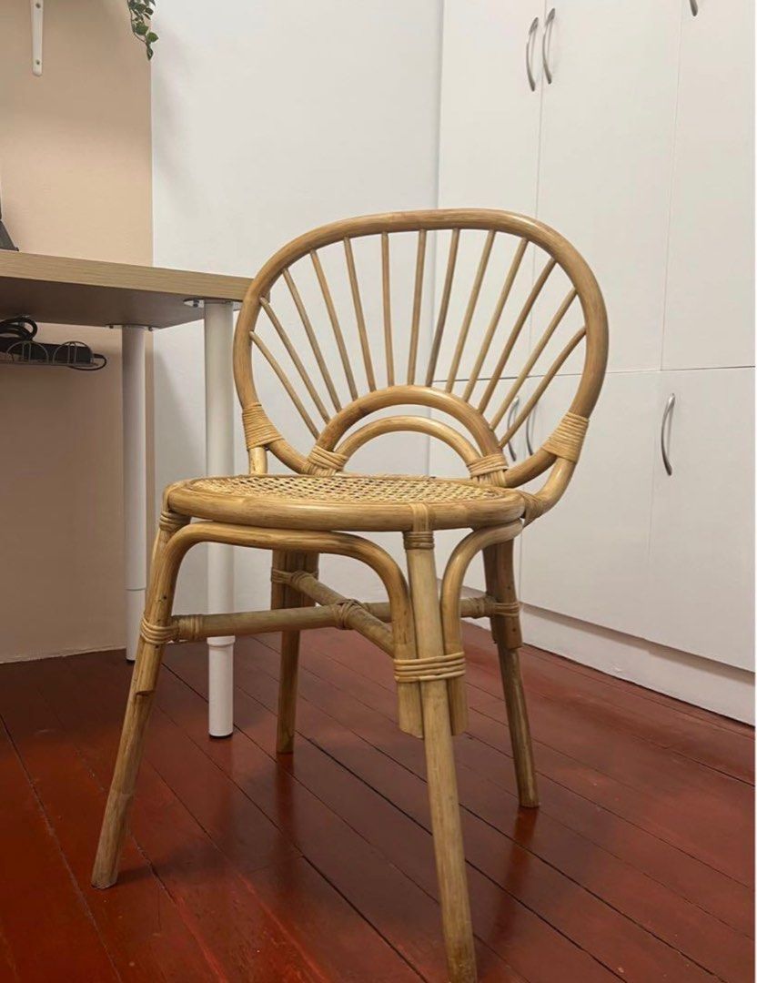 Rattan Desk Chair on Carousell