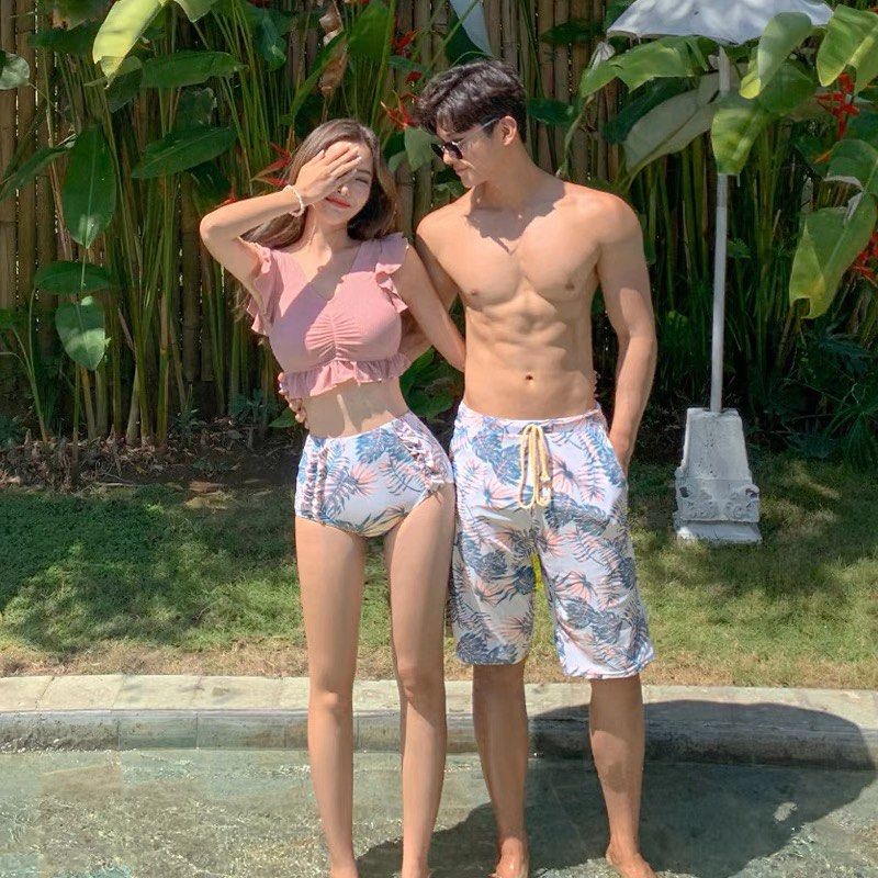 Couple swimming costume clearance
