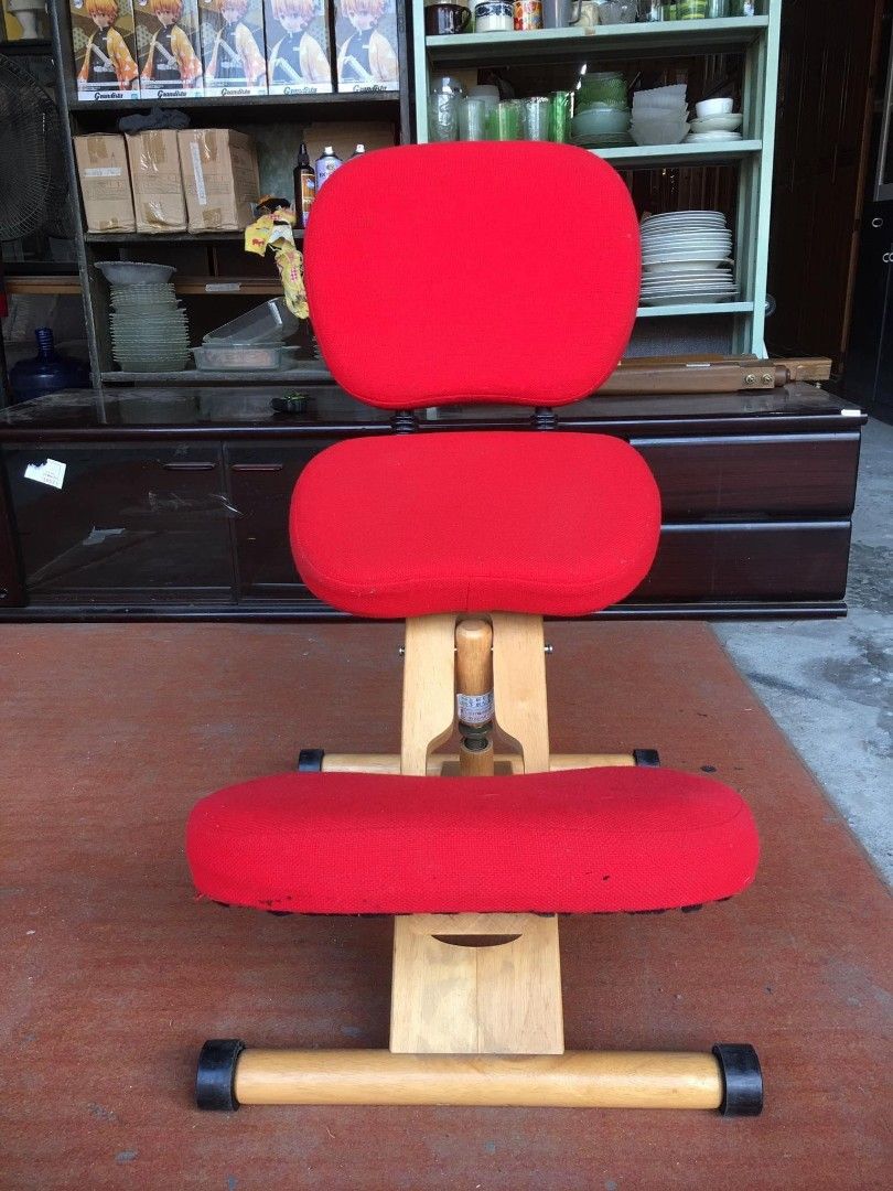 Reclining kneeling chair Solid wood frame Adjustable Reclining backrest