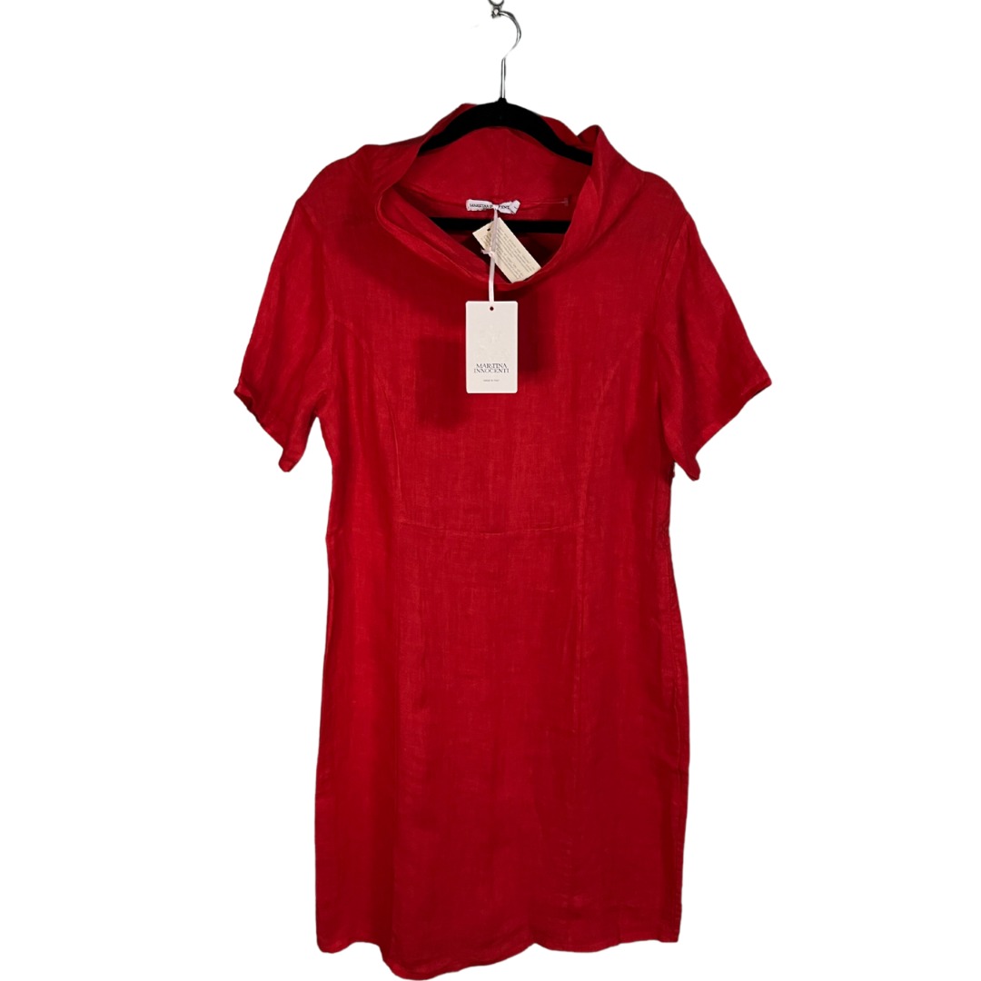 Red Linen Martina Innocenti Dress Women s Fashion Dresses Sets