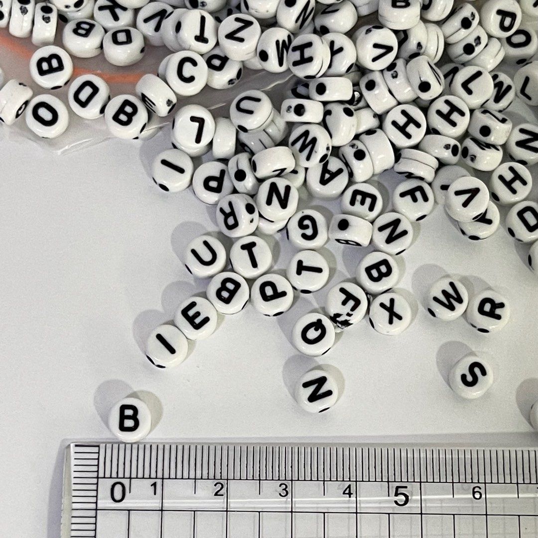 Round Alphabet Beads, Hobbies & Toys, Stationery & Craft, Craft ...
