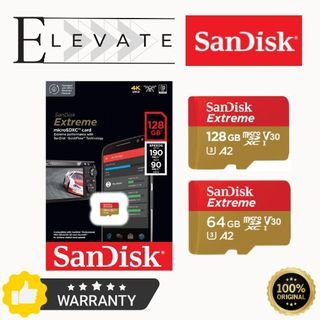 Sandisk Extreme MicroSD Card 64GB 128GB - Lifetime Limited Warranty