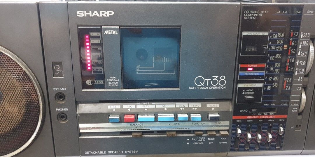 Sharp Vintage Boombox, Audio, Soundbars, Speakers & Amplifiers on Carousell