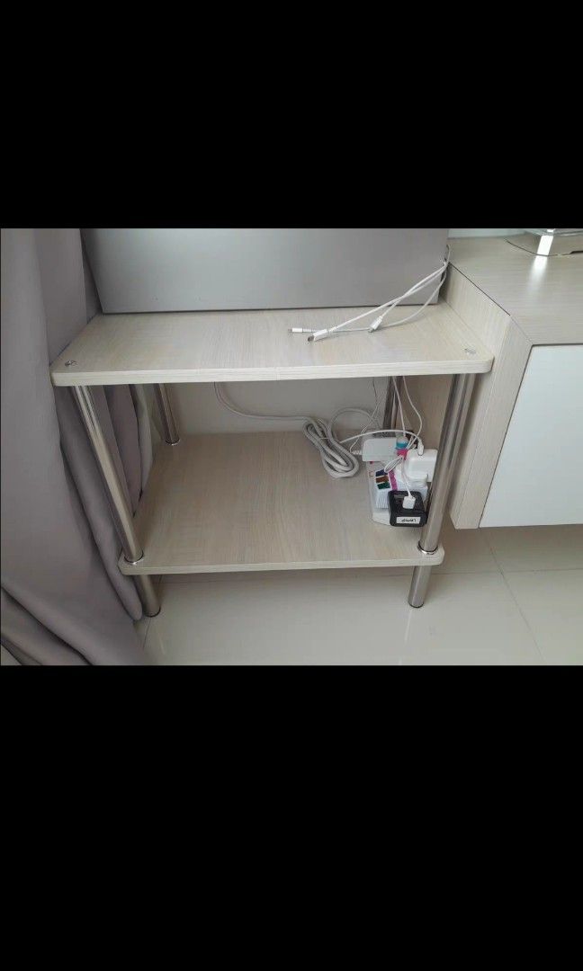 Side table (Category: Tables & Sets) located in Singapore. Submitted by sweetsurger (Listing ID 1232706115, Image 2). Description: Received in 15 Apr 23 of Side table get customize fm Taobao dimensions (L48 x W34 x H45cm) colour base on the picture milky colour. It look very new. selling away due to over size my space area. It can be hand carry, meet up at cck my blk. If interested pls text me..