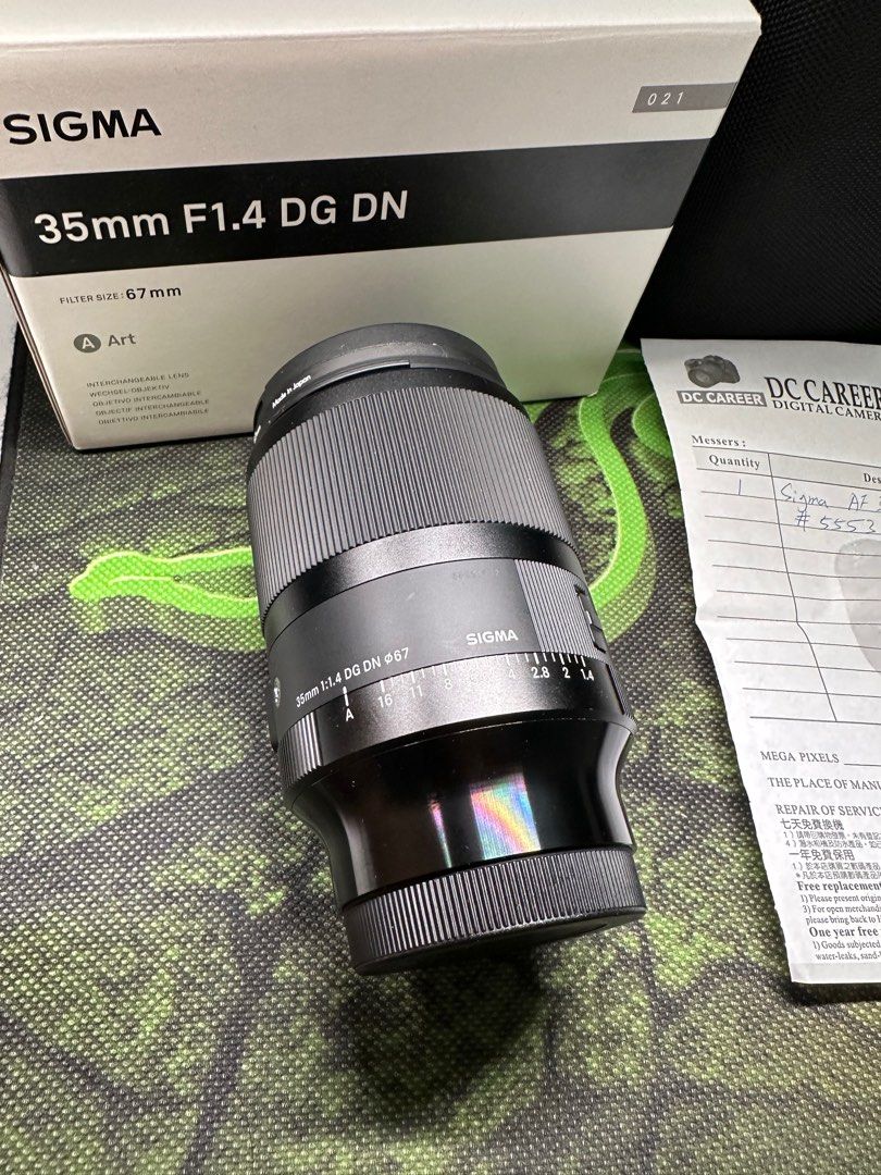 Sigma 35mm F1.4 DG DN Art (Sony E-mount), 攝影器材, 鏡頭及裝備
