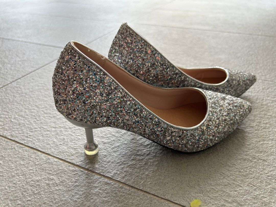 Glitter evening clearance shoes