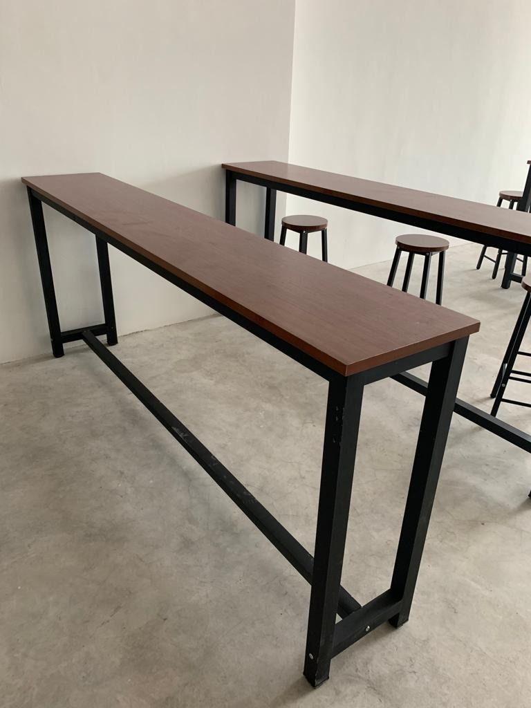 Solid Wood Long Bar Table, Furniture & Home Living, Furniture, Tables