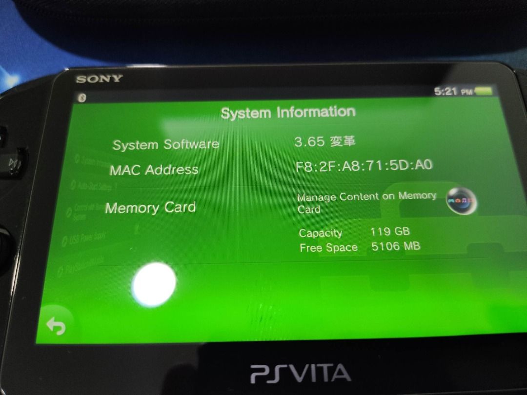 Sony PlayStation Vita Slim / PS Vita 2000 Black 128GB Henkaku