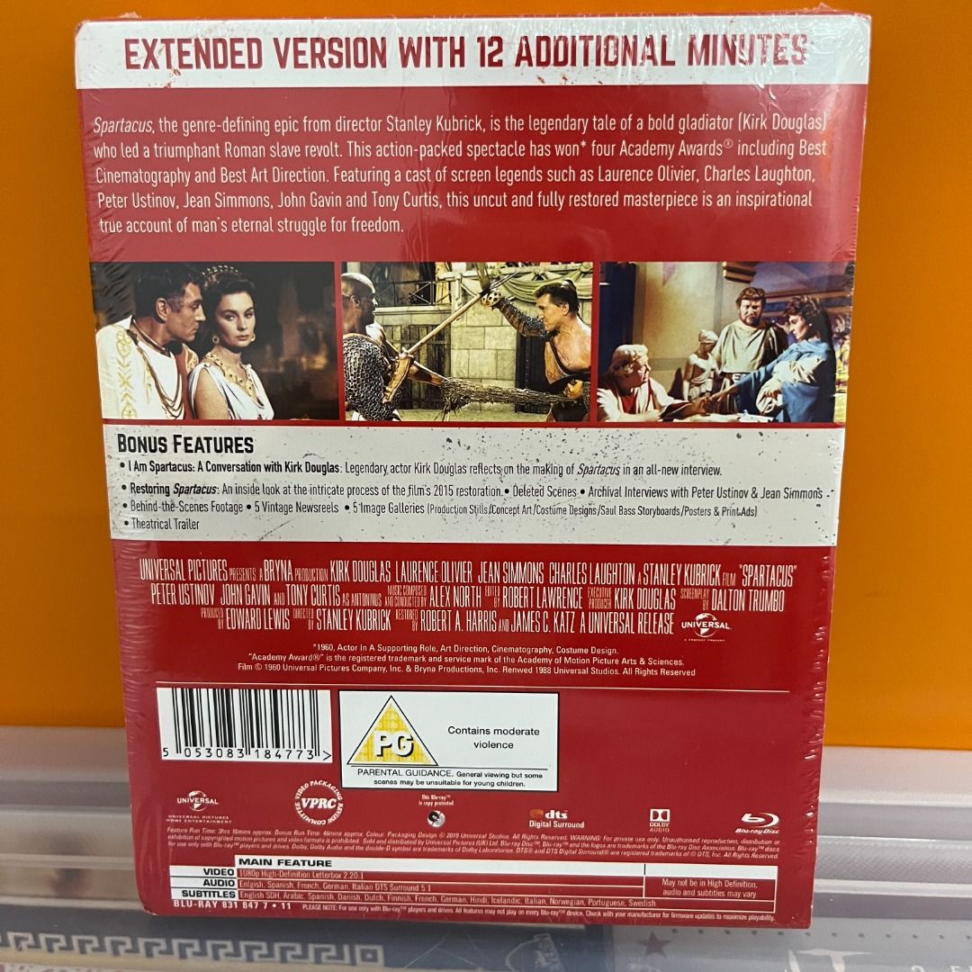 Spartacus Blu-ray, Zavvi Exclusive SteelBook, 興趣及遊戲, 音樂