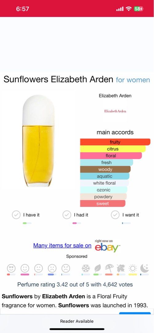 Sunflower Elizabeth Arden, Beauty & Personal Care, Fragrance