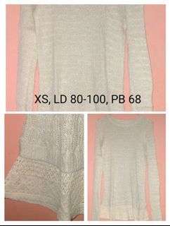 Sweater katun wol rajut korea renda