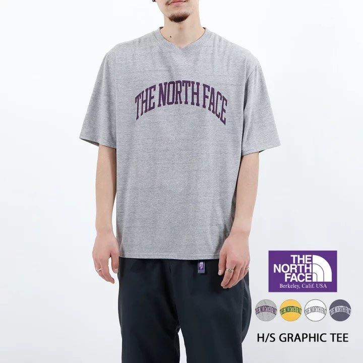 Sales The North Face purple label T-shirt short sleeve men's half