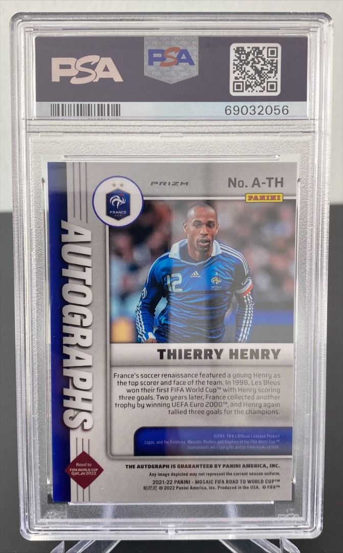 Thierry Henry Autograph Mosaic 2021/22 Mosaic FIFA Road to