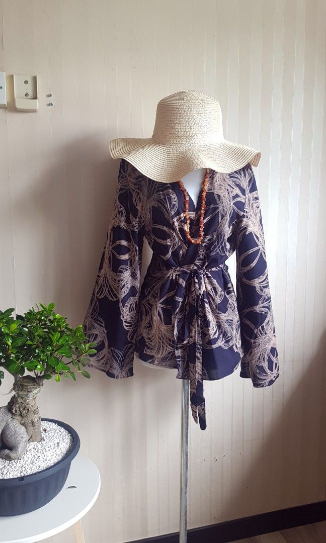 Tie front hotsell kimono cardigan