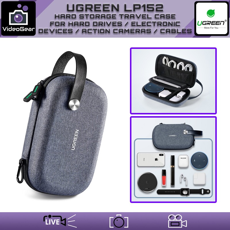 UGREEN Cable Bag,Small Hard Case Travel Gadget Bag-Action cam