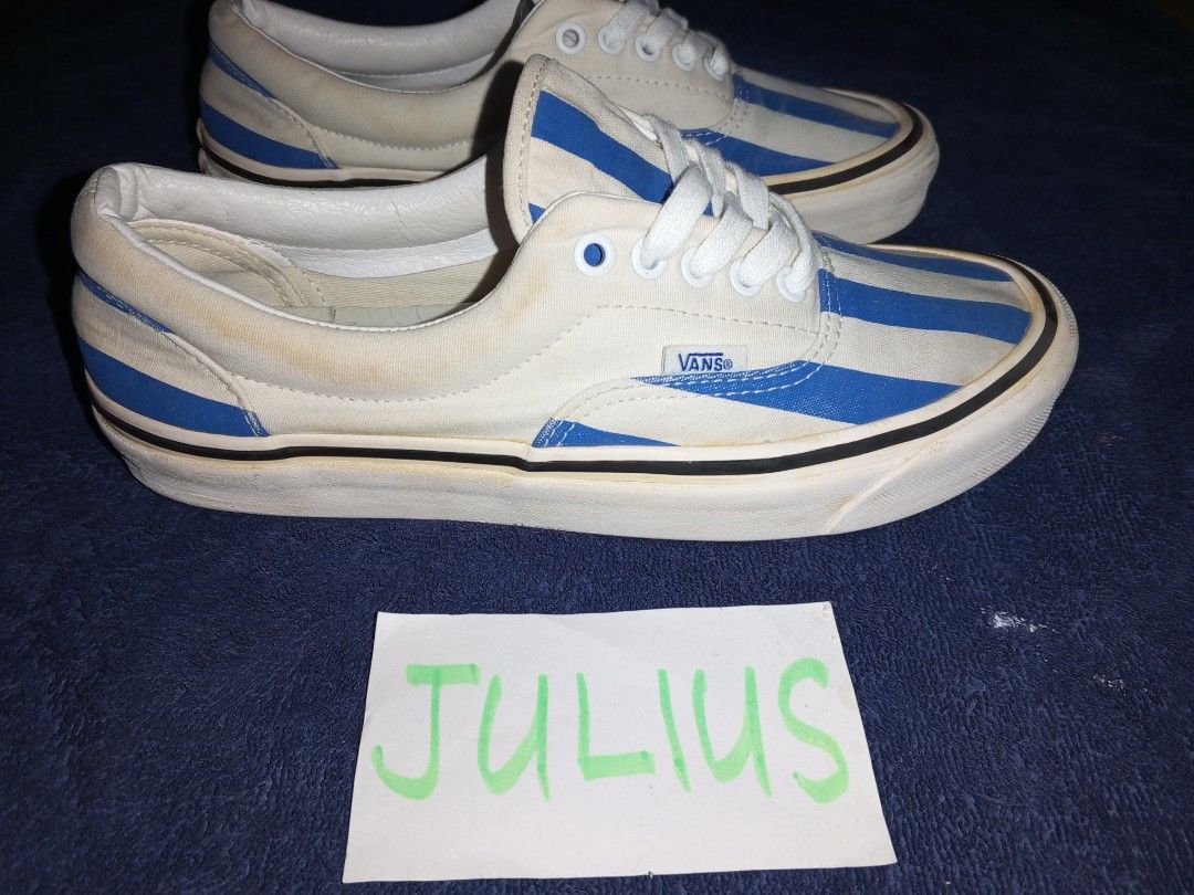 Vans blue hotsell white stripe