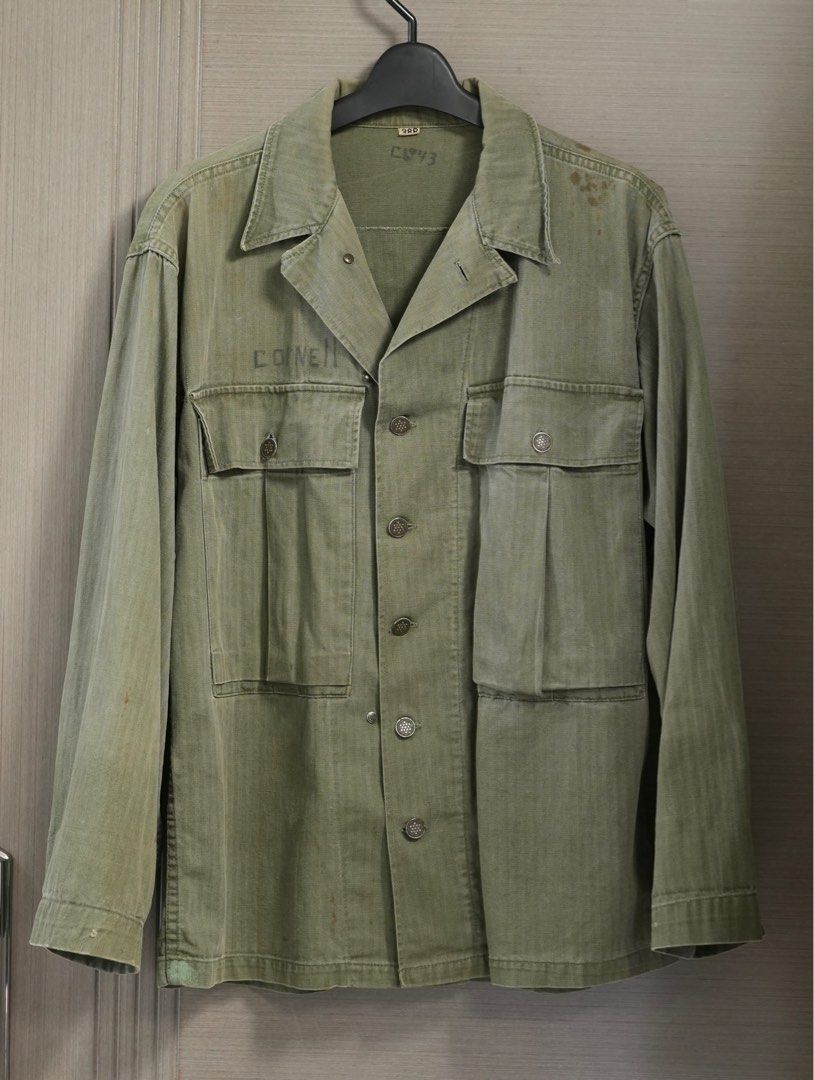 Vintage 40s WWII M43 2nd pattern US ARMY HBT Herringbone Uniform