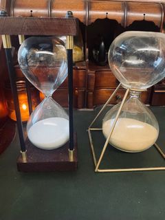 Vintage glass hour glass