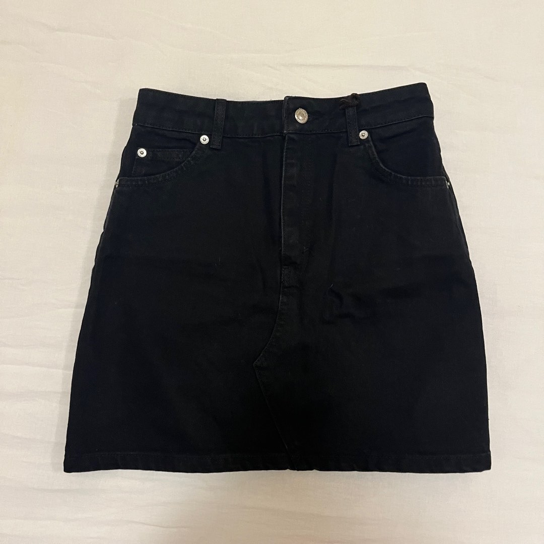 Topshop black joni shorts top