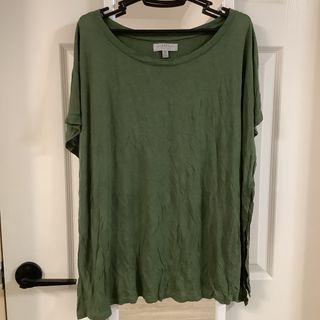 Zara 夏日渡假風質感綠色罩衫（孕媽媽 大尺碼友善☺️）